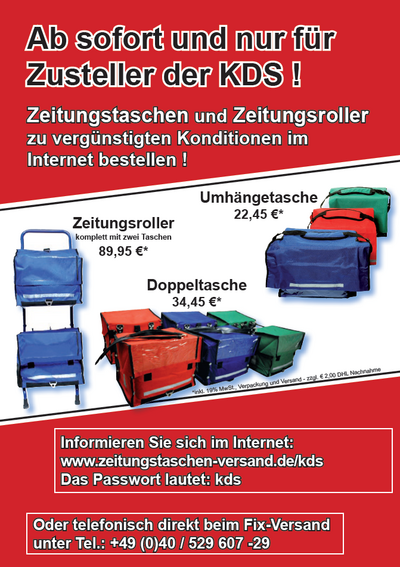 Zeitungstaschen und Zeitungsroller im Internet bestellen