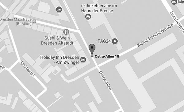 Lageplan von KDS Dresden